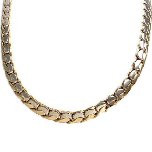 Collier d'occasion 2 ors 750 maille fantaisie 44 cm