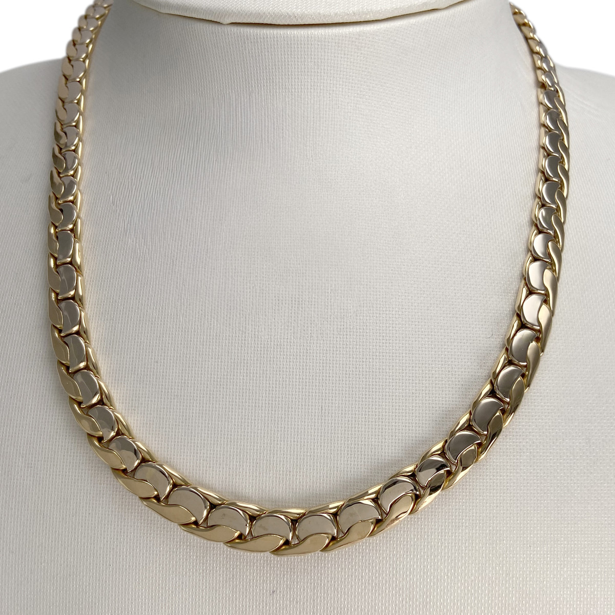 Collier d'occasion 2 ors 750 maille fantaisie 44 cm - vue 2