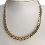 Collier d'occasion en 2 ors 750, maille fantaisie, 44 cm - vue 2