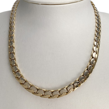 Collier d'occasion 2 ors 750 maille fantaisie 44 cm