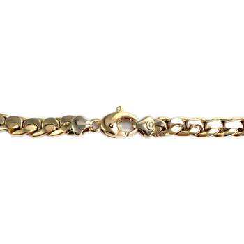 Collier d'occasion en 2 ors 750, maille fantaisie, 44 cm