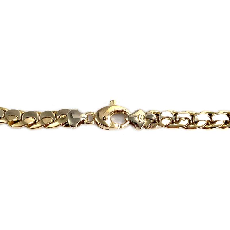 Collier d'occasion en 2 ors 750, maille fantaisie, 44 cm - vue 3