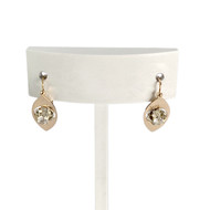 Boucles d'oreilles d'occasion 2 ors 750 pierres synthétiques