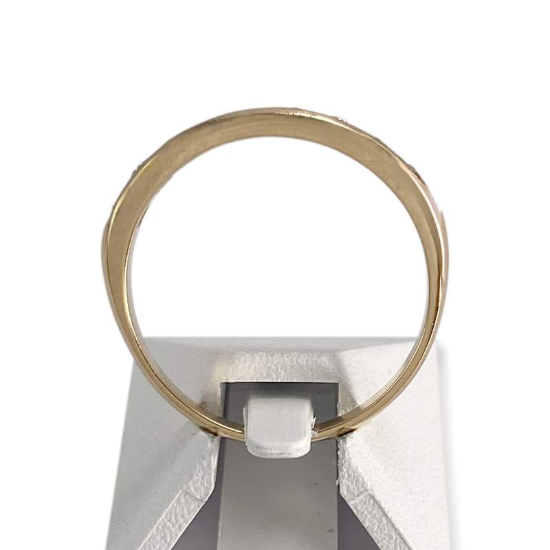 Bague d'occasion or 750 jaune diamants - vue 3
