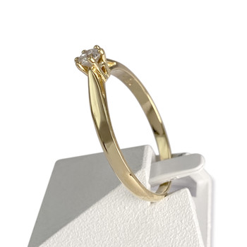 Solitaire second hand gold 750 yellow diamond