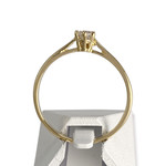 Solitaire d'occasion or 750 jaune diamant - vue 3