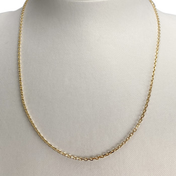 Tweedehands ketting van 750 geelgoud met forcat-schakels, 45 cm