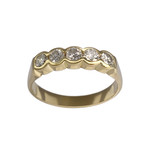 Bague d'occasion or 750 jaune diamants - vue 1