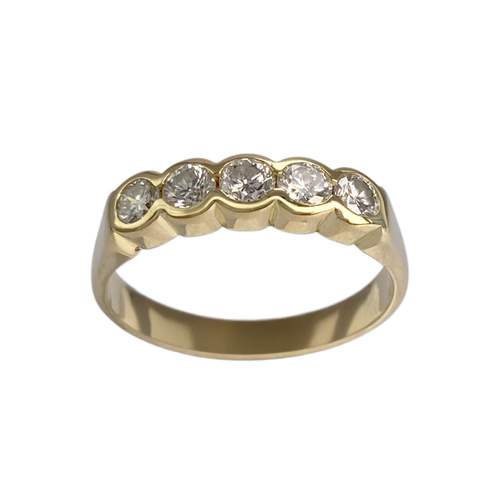 Bague d'occasion or 750 jaune diamants