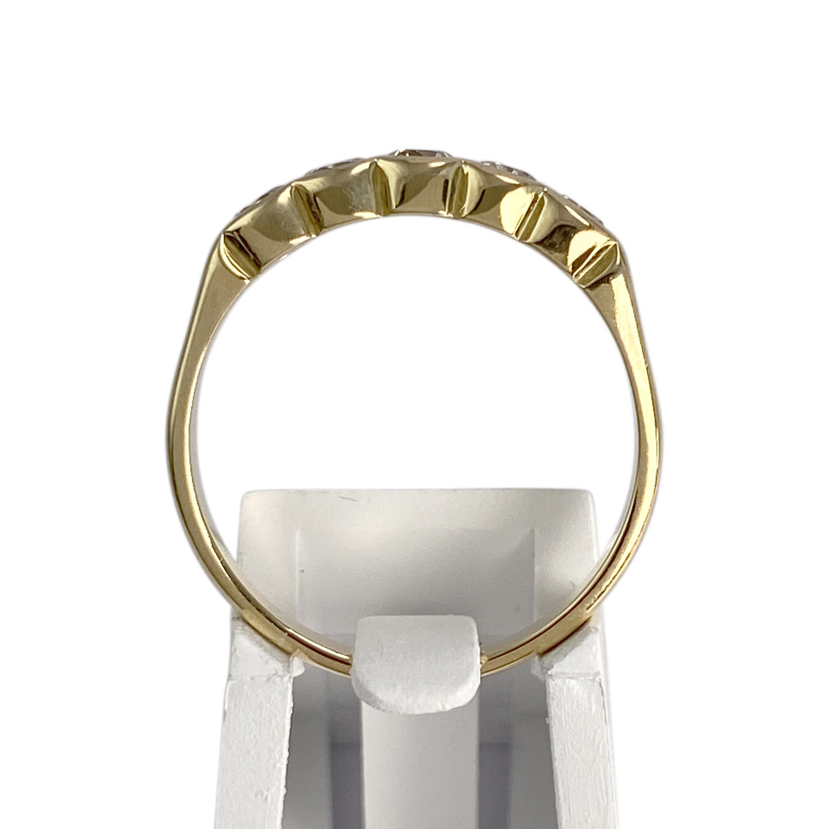 Bague d'occasion or 750 jaune diamants - vue 3