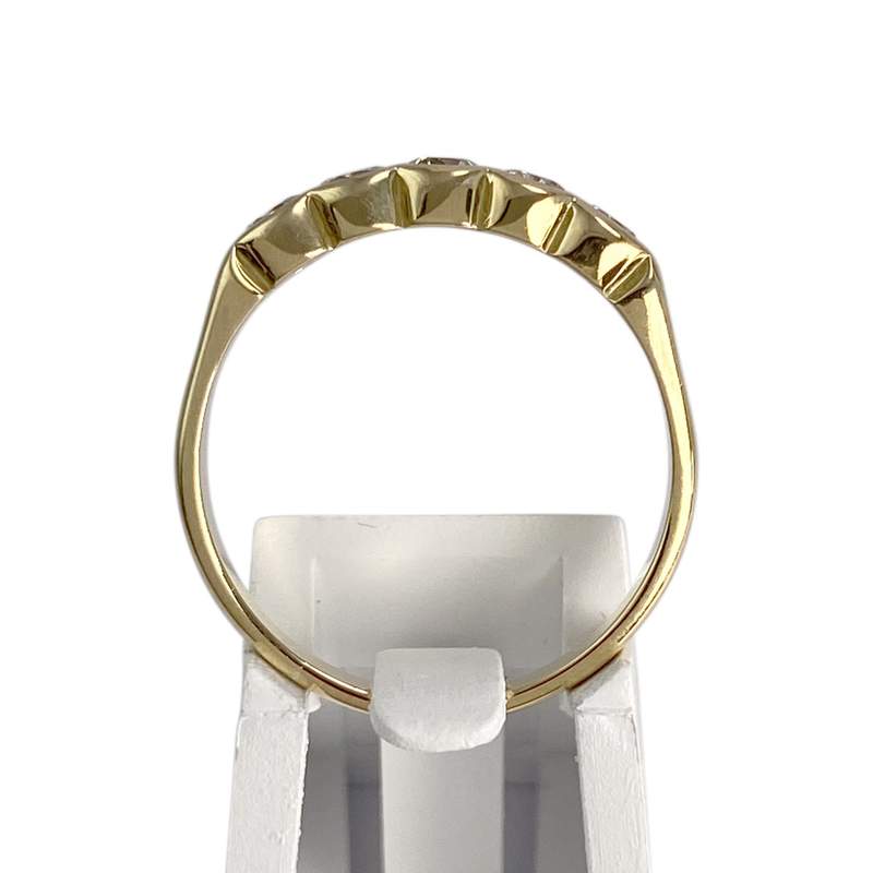 Bague d'occasion or 750 jaune diamants - vue 3