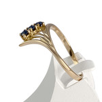 Bague d'occasion or 750 jaune saphirs - vue 2