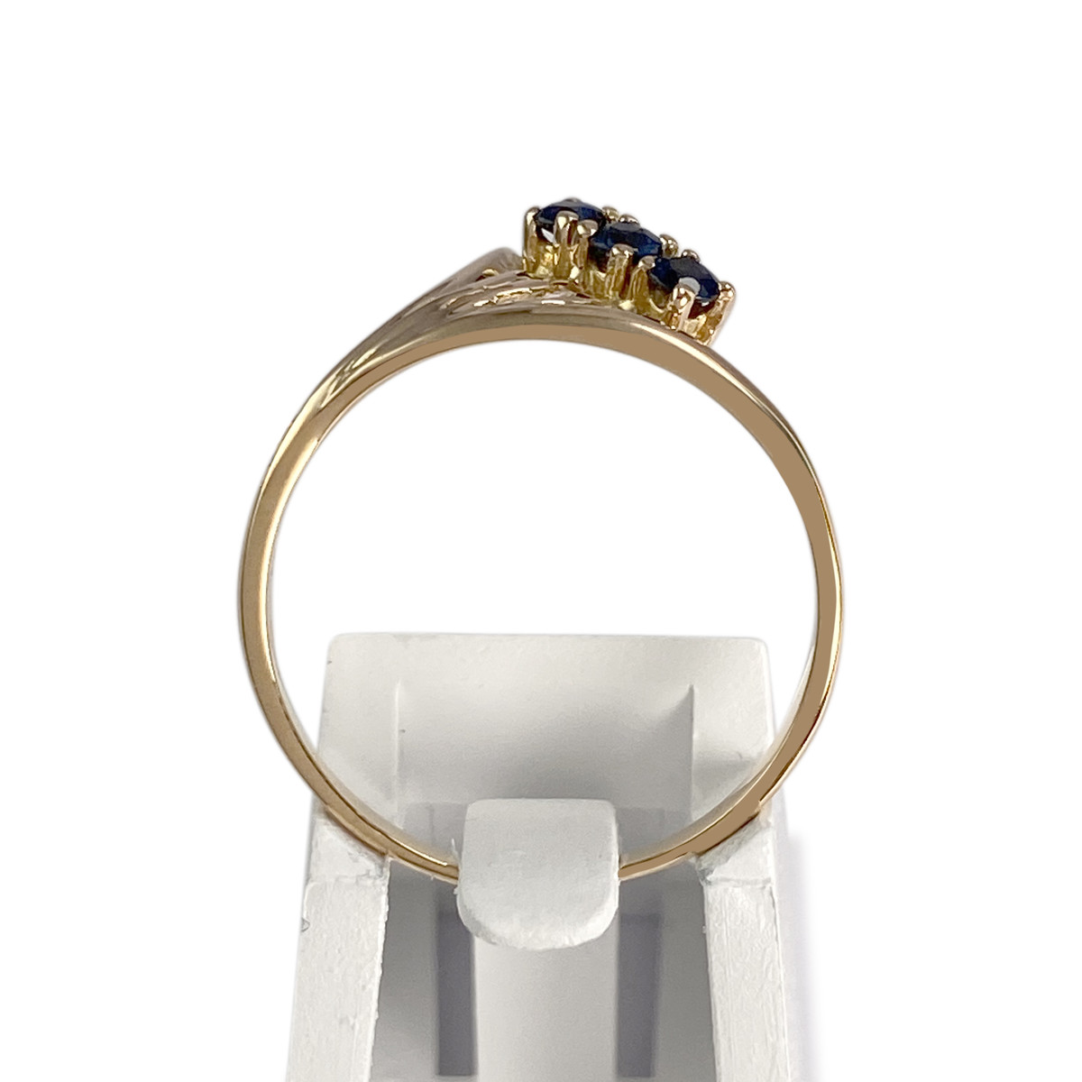 Bague d'occasion or 750 jaune saphirs - vue 3
