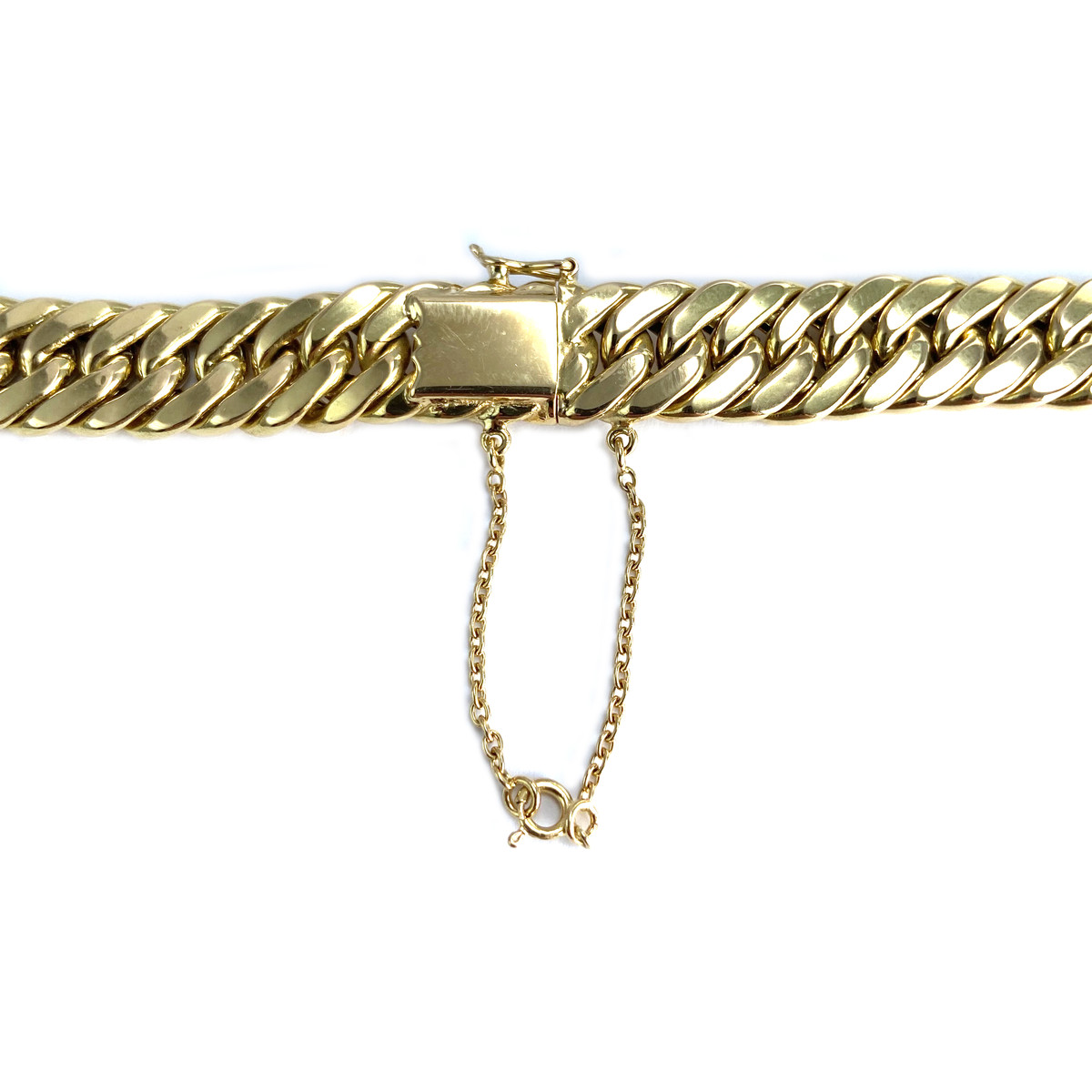 Collier d'occasion or 750 jaune coeurs maille forcat rubis - vue 6