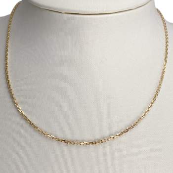 Tweedehands ketting van 750 geelgoud met forcat-schakels, 40 cm