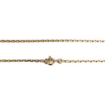 Tweedehands ketting van 750 geelgoud met forcat-schakels, 40 cm