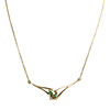 Collier d'occasion or 750 jaune diamant émeraudes - vue V1