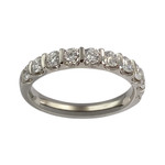 Bague d'occasion or 750 blanc diamants synthétique - vue 1