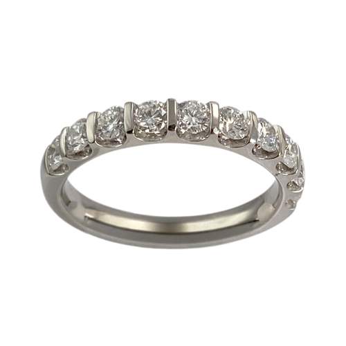 Bague d'occasion or 750 blanc diamants synthétique