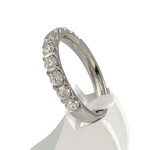 Bague d'occasion or 750 blanc diamants synthétique - vue 2