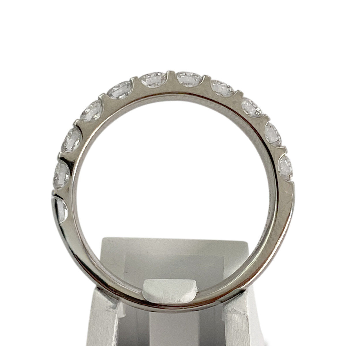 Bague d'occasion or 750 blanc diamants synthétique - vue 3