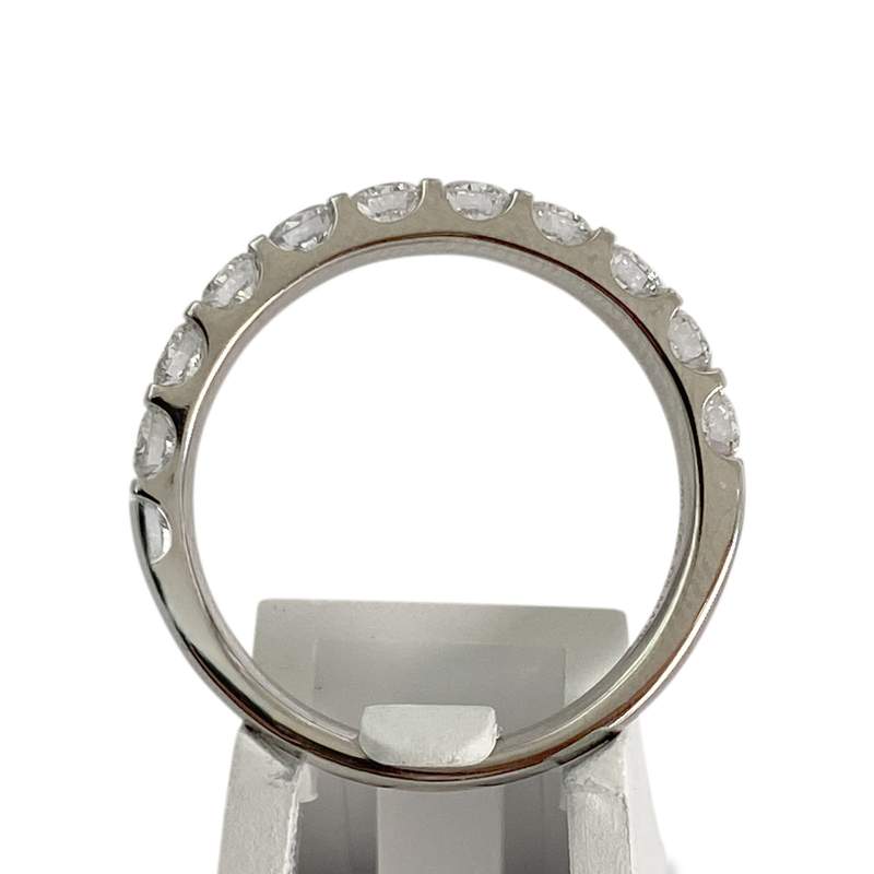 Bague d'occasion or 750 blanc diamants synthétique - vue 3