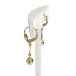 Boucles d'oreilles dormeuses d'occasion or 750 jaune perles de culture - vue 2