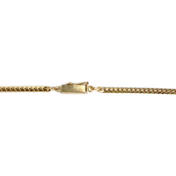 Collier d'occasion or 750 jaune maille anglaise saphir diamants