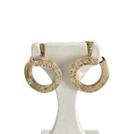 Boucles d'oreilles d'occasion or 750 jaune diamants - vue 1