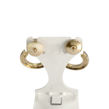 Boucles d'oreilles d'occasion or 750 jaune diamants