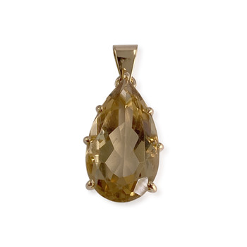 Second-hand 750 gold citrine pendant