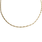 Chaîne d'occasion or 750 jaune maille cheval et alternée 40,5 cm - vue 1