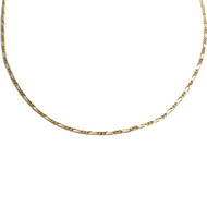 Chaîne d'occasion or 750 jaune maille cheval et alternée 40,5 cm