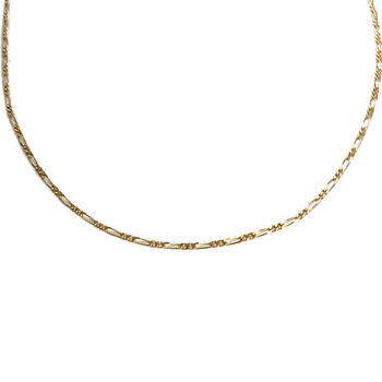 Chaîne d'occasion or 750 jaune maille cheval et alternée 40,5 cm