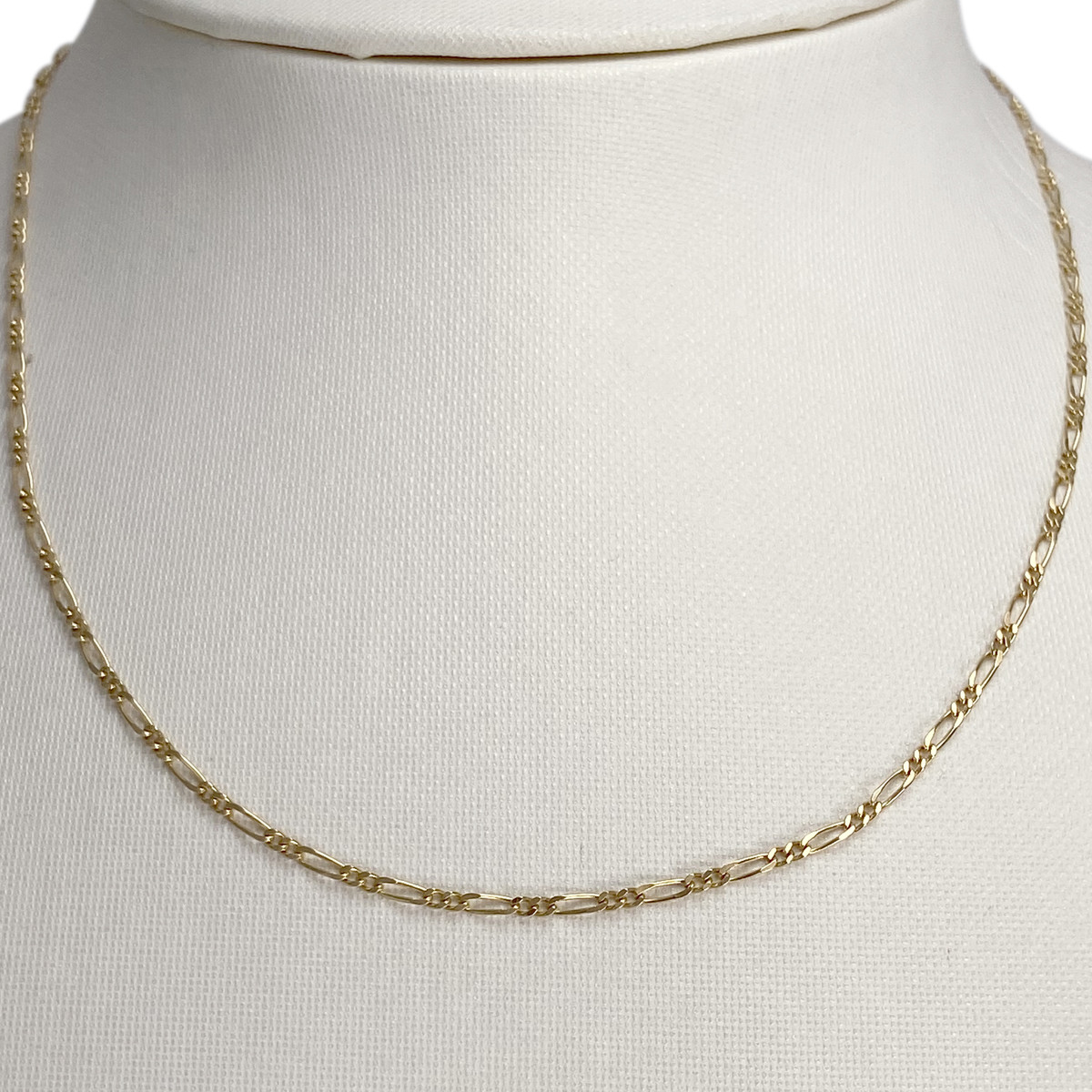 Chaîne d'occasion or 750 jaune maille cheval et alternée 40,5 cm - vue 2