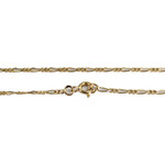 Chaîne d'occasion or 750 jaune maille cheval et alternée 40,5 cm - vue 3