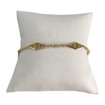 Tweedehands armband in 750 geel goud, fantasiesteek