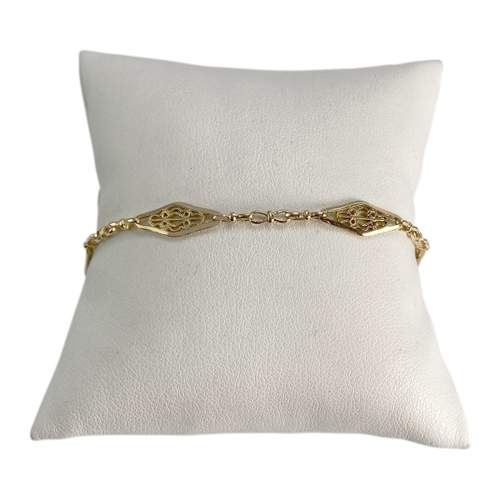 Bracelet d'occasion or 750 jaune maille fantaisie