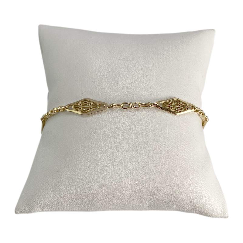 Bracelet d'occasion or 750 jaune maille fantaisie - vue 1