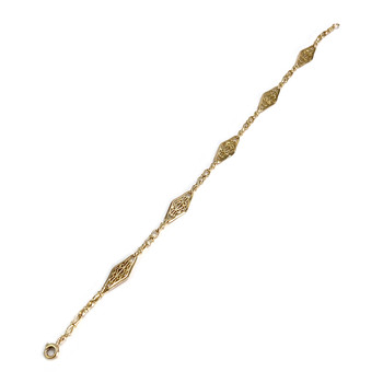 Tweedehands armband in 750 geel goud, fantasiesteek