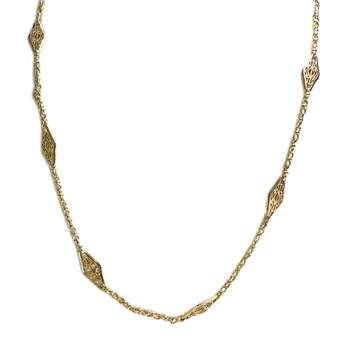 Sautoir d'occasion or 750 jaune maille fantaisie 85 cm