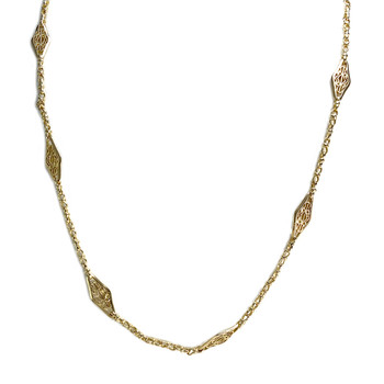 Sautoir d'occasion or 750 jaune maille fantaisie