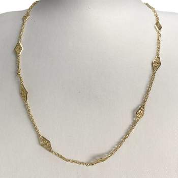 Sautoir d'occasion or 750 jaune maille fantaisie 85 cm