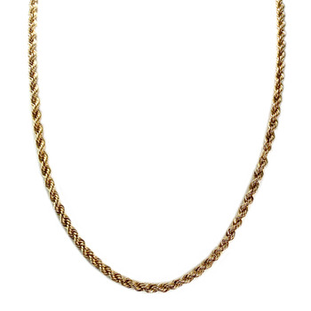 Second-hand necklace 750 yellow gold fancy mesh