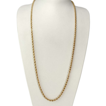 Second-hand necklace 750 yellow gold fancy mesh