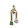 Pendentif d'occasion or 750 jaunezirconia emeraude - vue V1