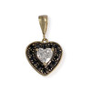 Pendentif coeur d'occasion or 750 jaunezirconia - vue V1