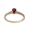 Bague d'occasion or 585 jaune rubis diamant - vue V1