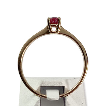 Bague d'occasion or 585 jaune rubis diamant