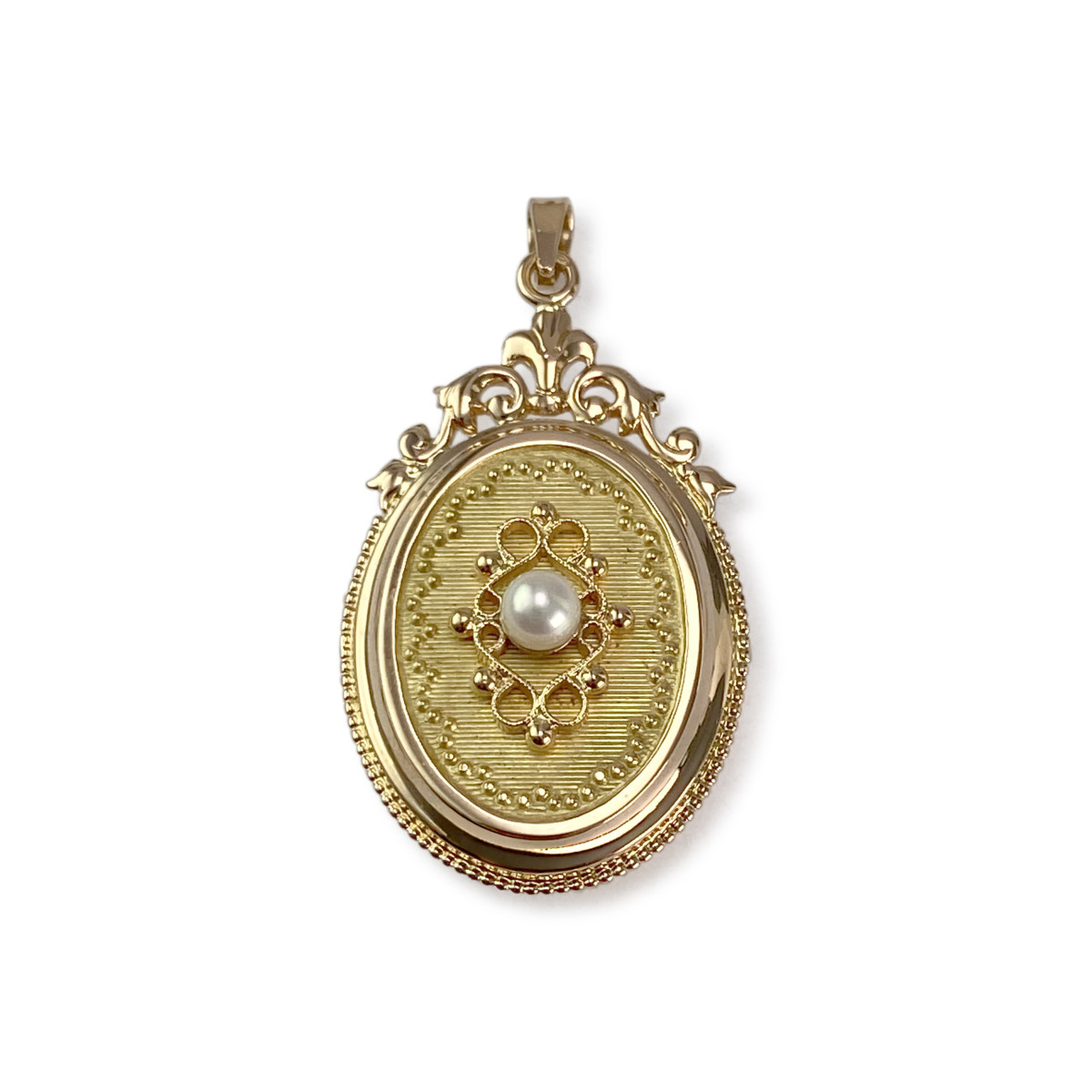 Pendentif d'occasion or 750 jaune perle de culture